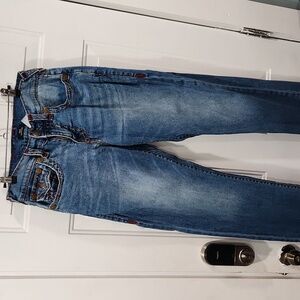 True Religion Ricky SN Flap Jean in Medium Wash ~Relaxed Straight